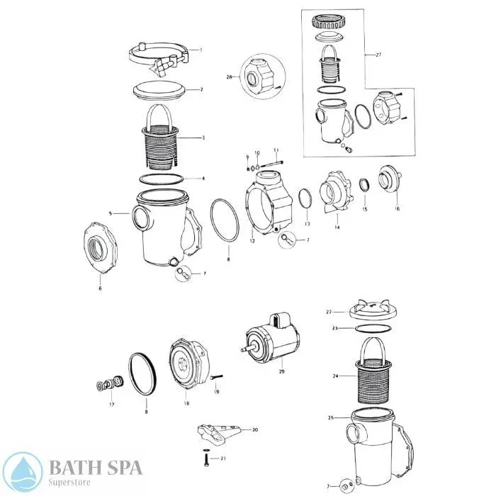 P, PC, EP Pump Replacement Parts Pool Parts p-pc-ep-ringlok