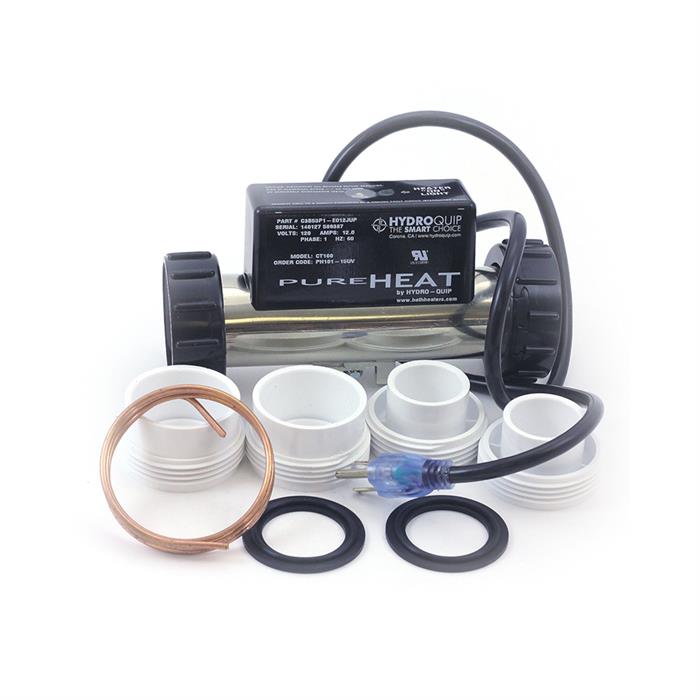 Bath Heater, In-line Vacuum, PH101-15UV Bath Heater, 120V 1.5kW 3` Plug