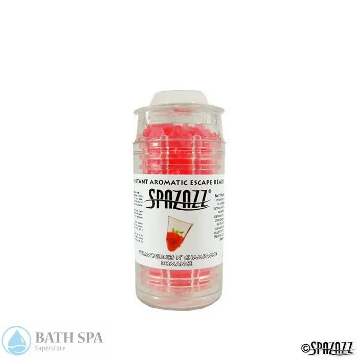 Spazazz Strawberries & Champagne (Romance) Instant Aromatic Escape Beads 1/2 oz Jar Aromatherapy: Spazazz Escape Beads spz-360