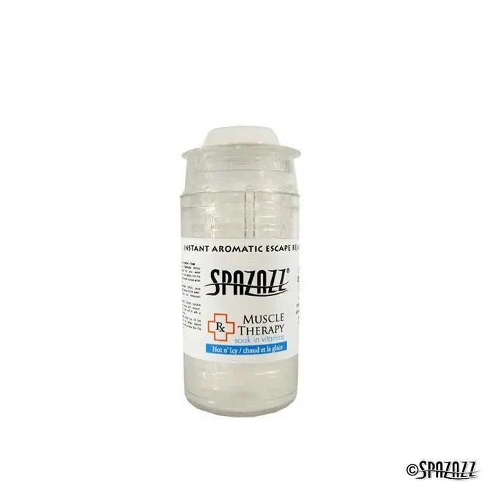 Spazazz Muscle Therapy Hot N' Icy Aromatic Escape Beads 1/2 Oz Jar For Relaxation Spa Bath Experience Aromatherapy: Spazazz Escape Beads spz-370