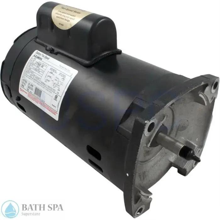 Motor 1 HP 48Y Frame 115 To 230 Volts 3450 RPM 12.6 And 6.3 Amps 1.25 Service Factor Single Phase Spa Pumps squareflangemotor