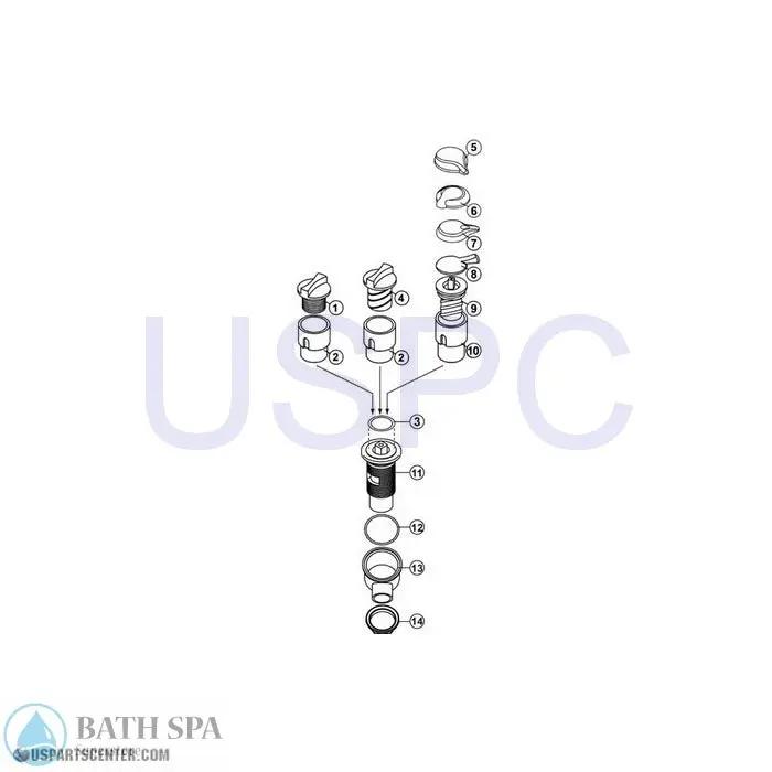 Internal Components (Up to 2006)- SIngle Air Control Sundance Spa Parts ss6000-014