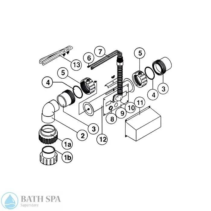 Heater Straight High-Flow Heater Parts Sundance Spa Parts ss6000-106-6560-007