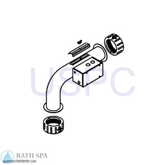 Heater Export Curved Heater Assembly, 2 kW, Stainless Steel Sundance Spa Parts ss6500-200