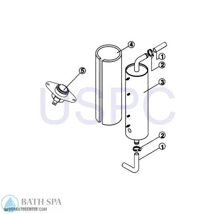 Heater Export Bypass Heater Sundance Spa Parts ss6500-301-6540-744