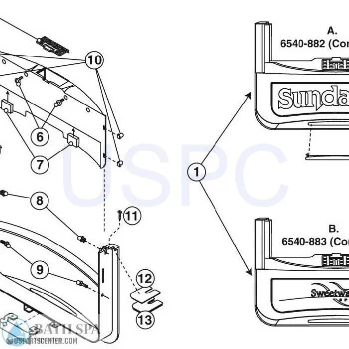 Weir Assembly, 2000+ Sundance Spa Parts ss6540-882