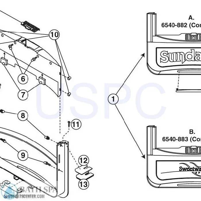 Weir Assembly, 2000+ Sundance Spa Parts ss6540-882