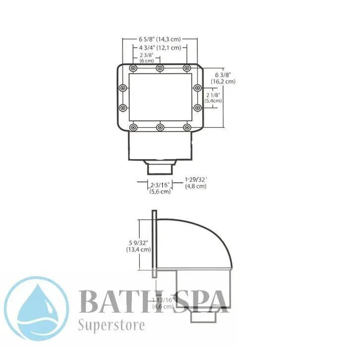 Jacuzzi Carvin SV Complete Skimmer White (9411-0467) Pool Parts: Pool Skimmers & Parts sv-skimmer-specs