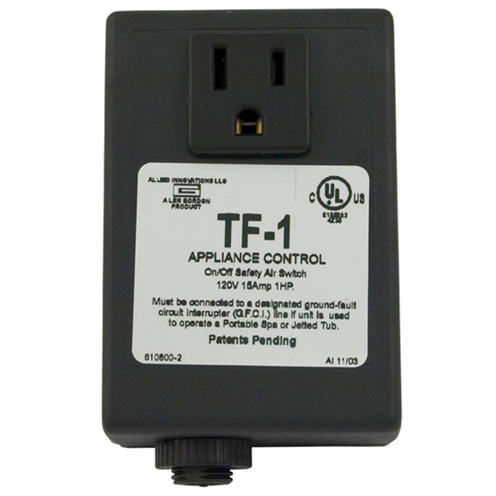 TF-1, Air Switch Appliance Control, 120V, On/Off Receptacle