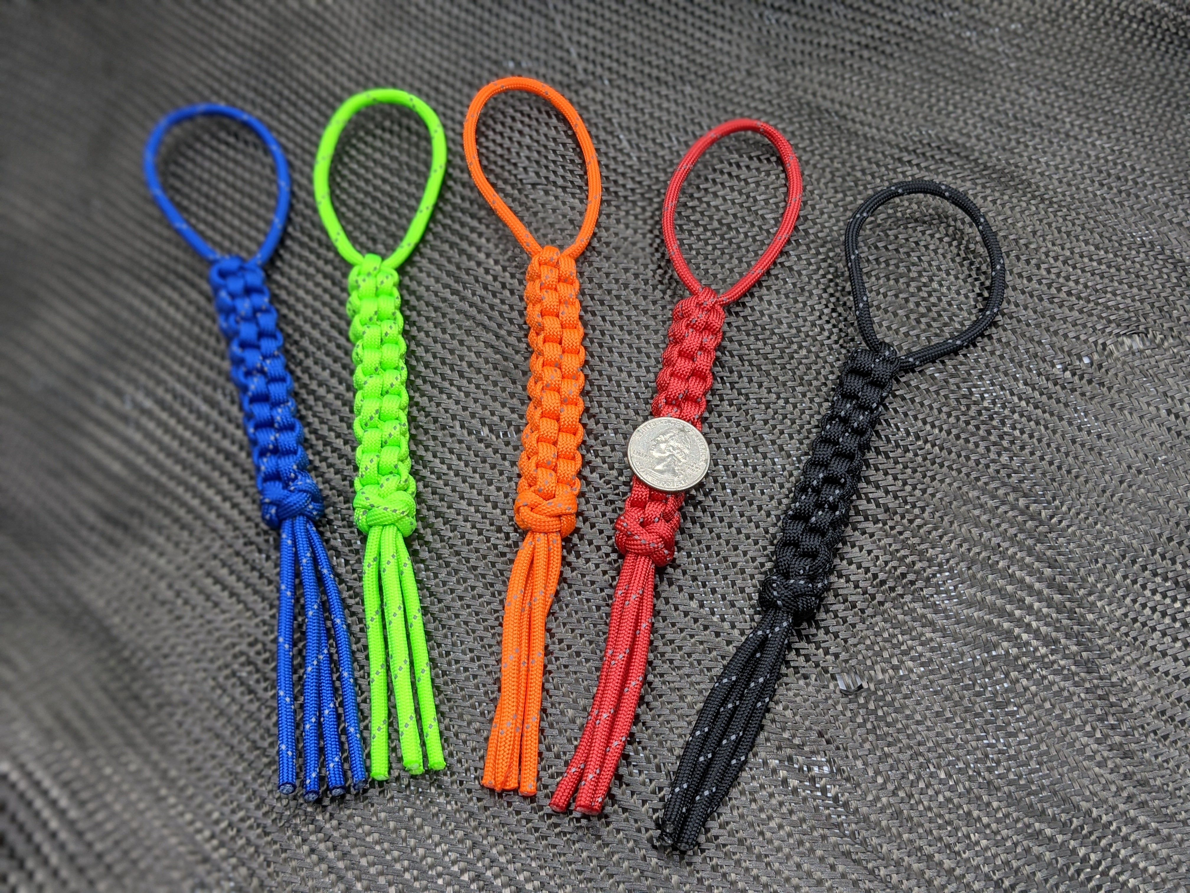 Reflective 550 Paracord Square Knot Lanyard ( 5 Pack )