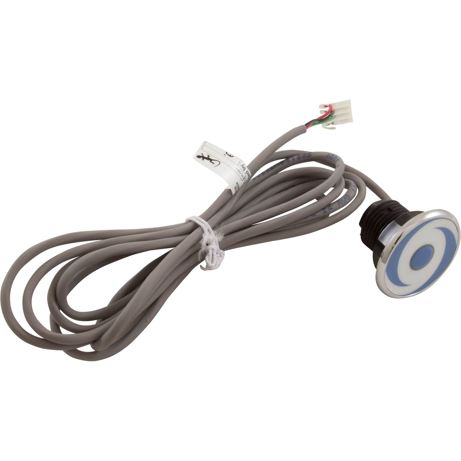 Gecko LiteStreme Round 1-Button Keypad / Topside (0101-002008) Spa Parts: Spa Topside Panels (Gecko Topside Panels) 0101-002008