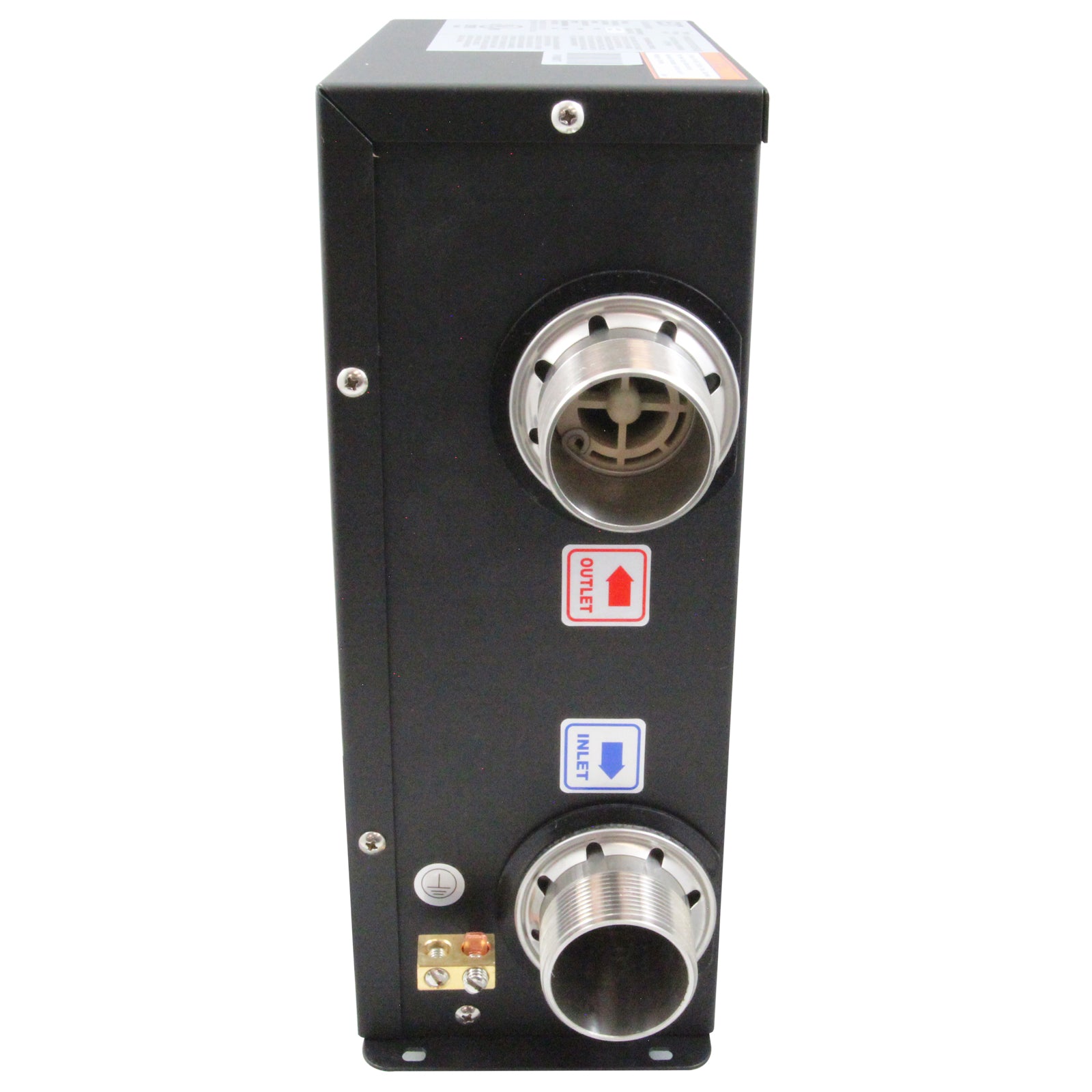 Raypak 11kW Digital Electric Heater [E3T 0011] 11kW, Titanium, 1.5" Spa Parts: Spa Heaters (Gas Heater Parts) 100-10000663-SIDE