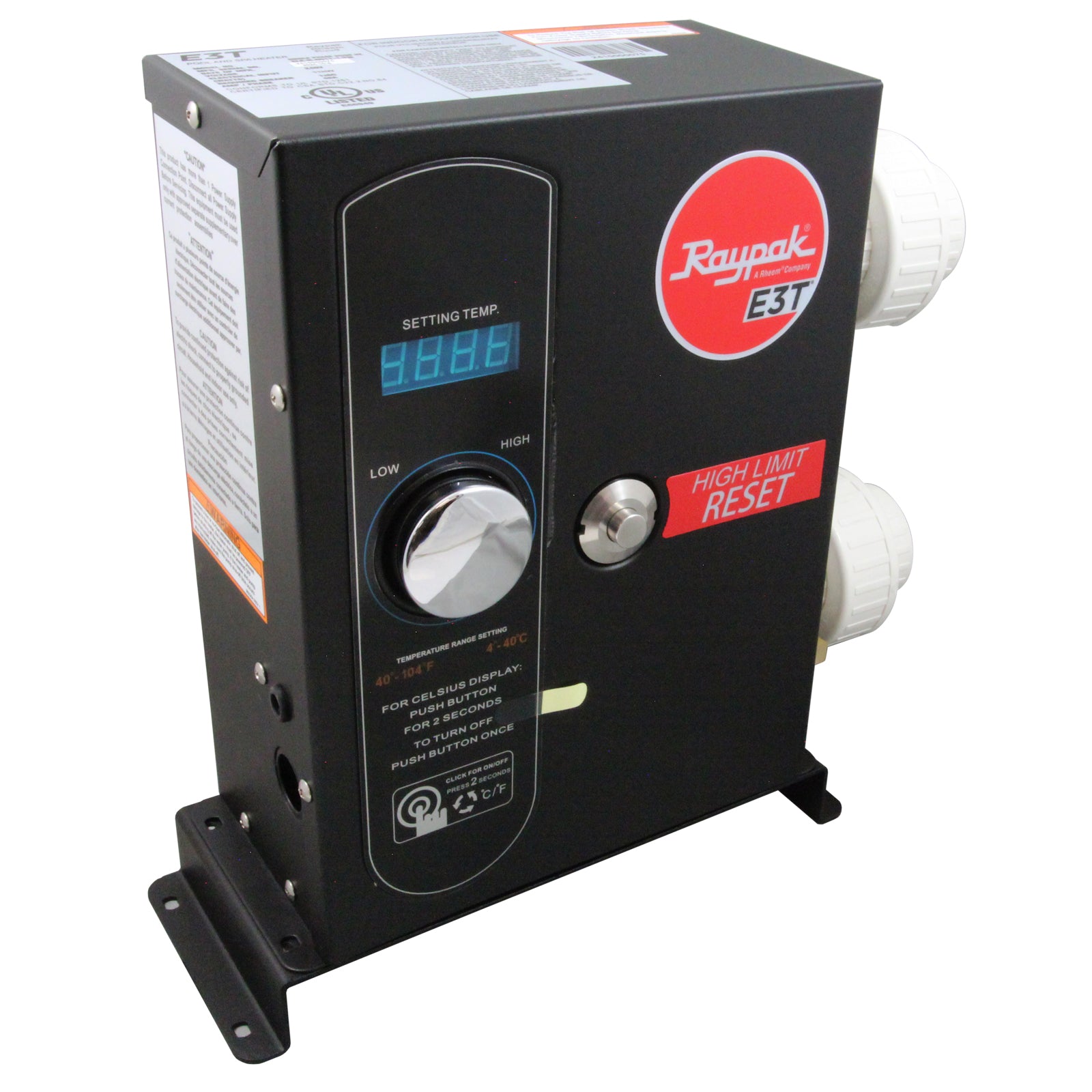 Raypak 11kW Digital Electric Heater [E3T 0011] 11kW, Titanium, 1.5" Spa Parts: Spa Heaters (Gas Heater Parts) 100-10000663