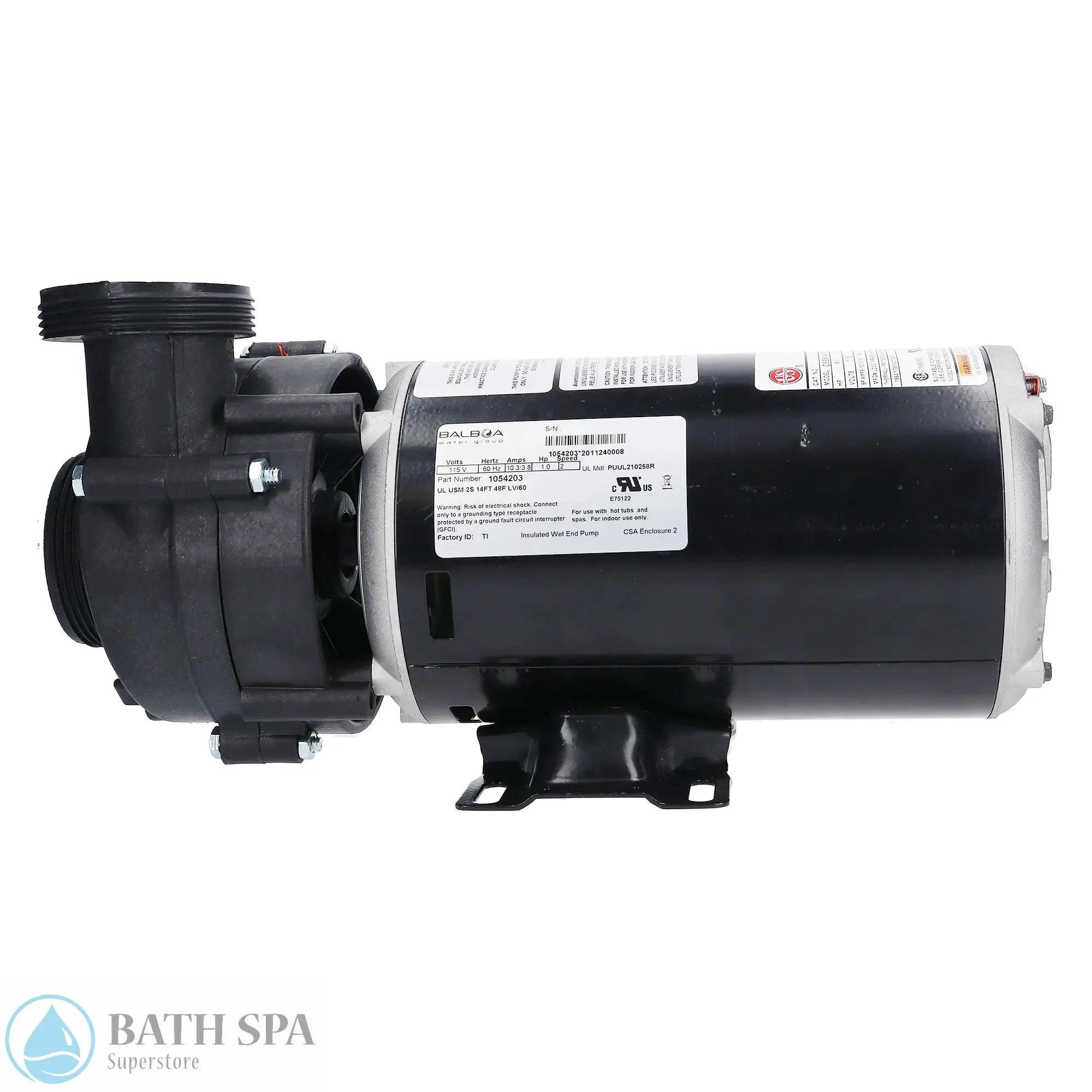 Balboa Vico 1.0 HP Ultima Spa Pump 2" [2-Spd] [115V] [10.3/3.8 Amps] (1014181) Spa Pumps & Parts: Spa Pumps (Balboa Ultima III Pumps) 1054203