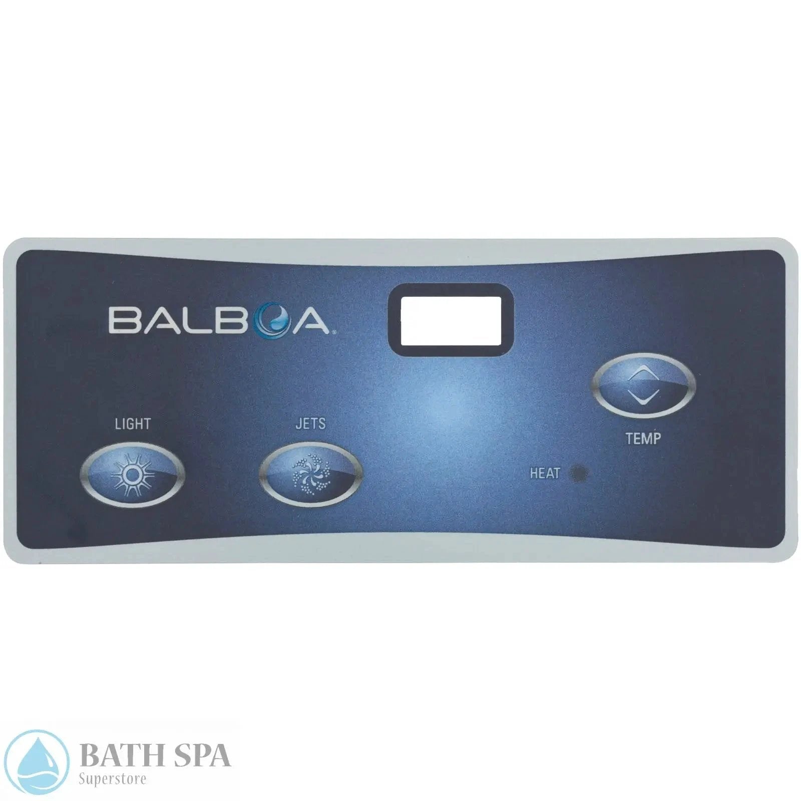 Balboa 3-Button Super Duplex Panel LCD Topside Overlay [No Blower] (10721) Spa Parts: Spa Topside Panel Overlays (Balboa) 10721