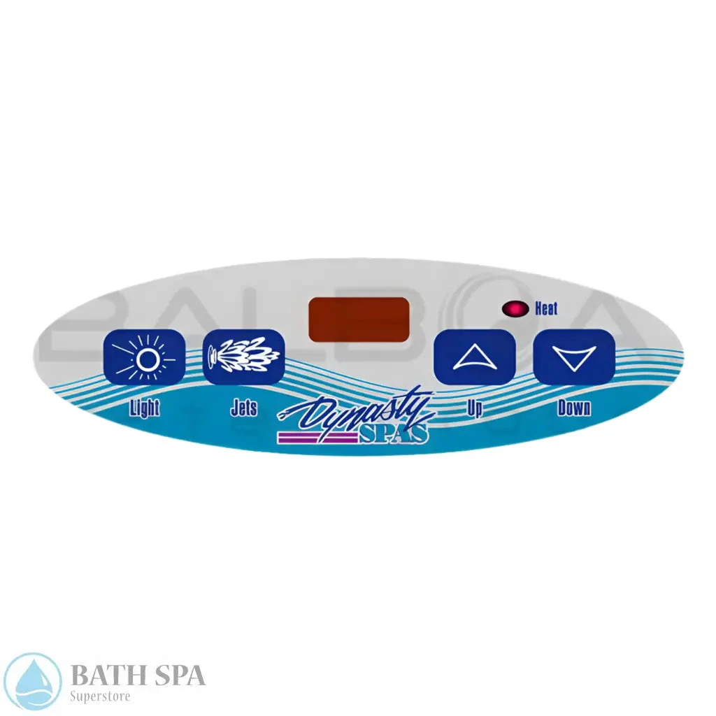 Balboa 4-Button E4 Lite Digital Topside Panel Overlay [Gray] (11749) Spa Parts: Spa Topside Panel Overlays (Balboa) 10998