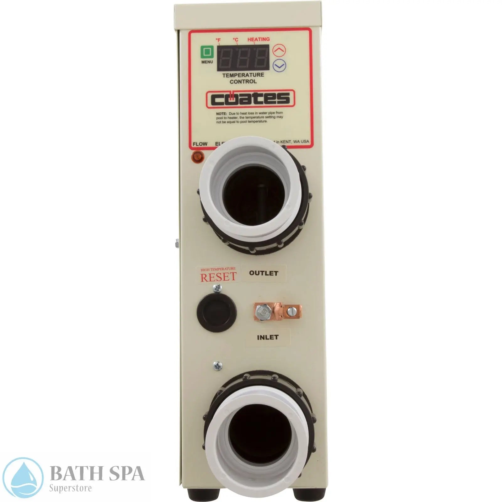 Coates 5.5kW Heater [240v] Single Phase (12406ST) Spa Parts: Spa Heaters (Electric Heaters Complete) 12406ST_SIDE