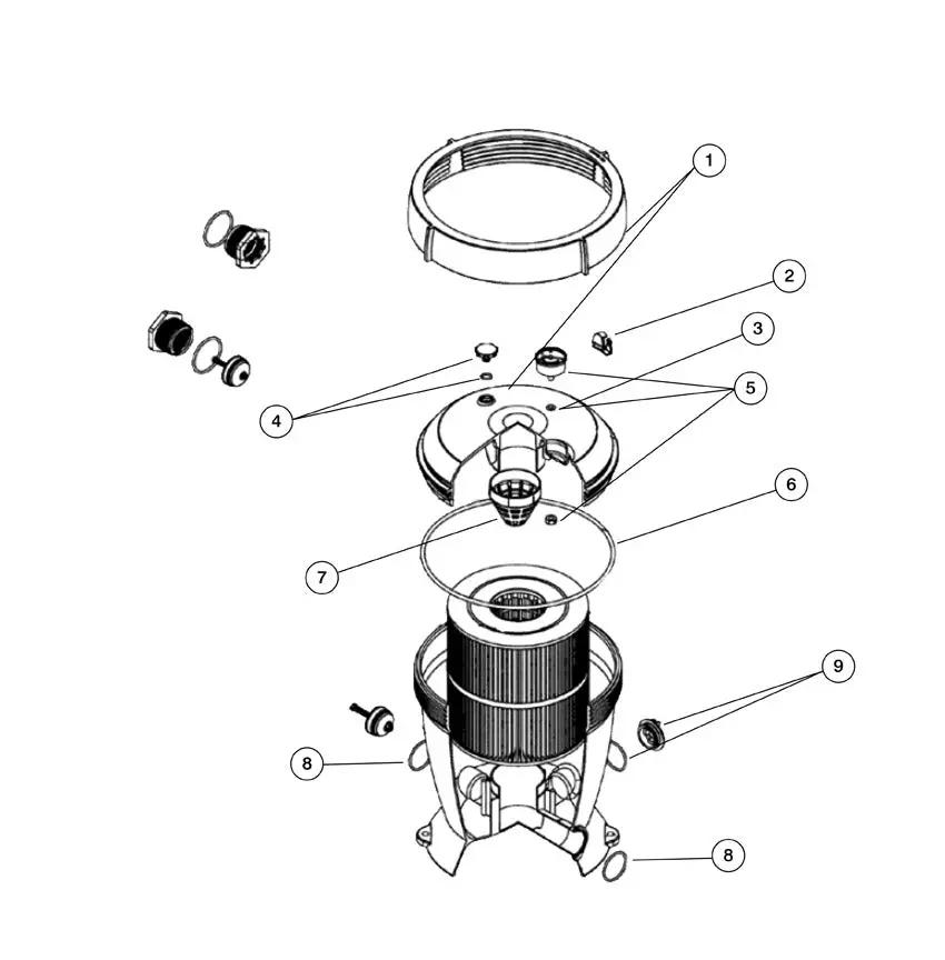 Aladdin RO-KIT 280 [Astral Terra 50, 75, 100, 150 Sq Ft] (RO-KIT280) O-Rings 16-250-W001_xl