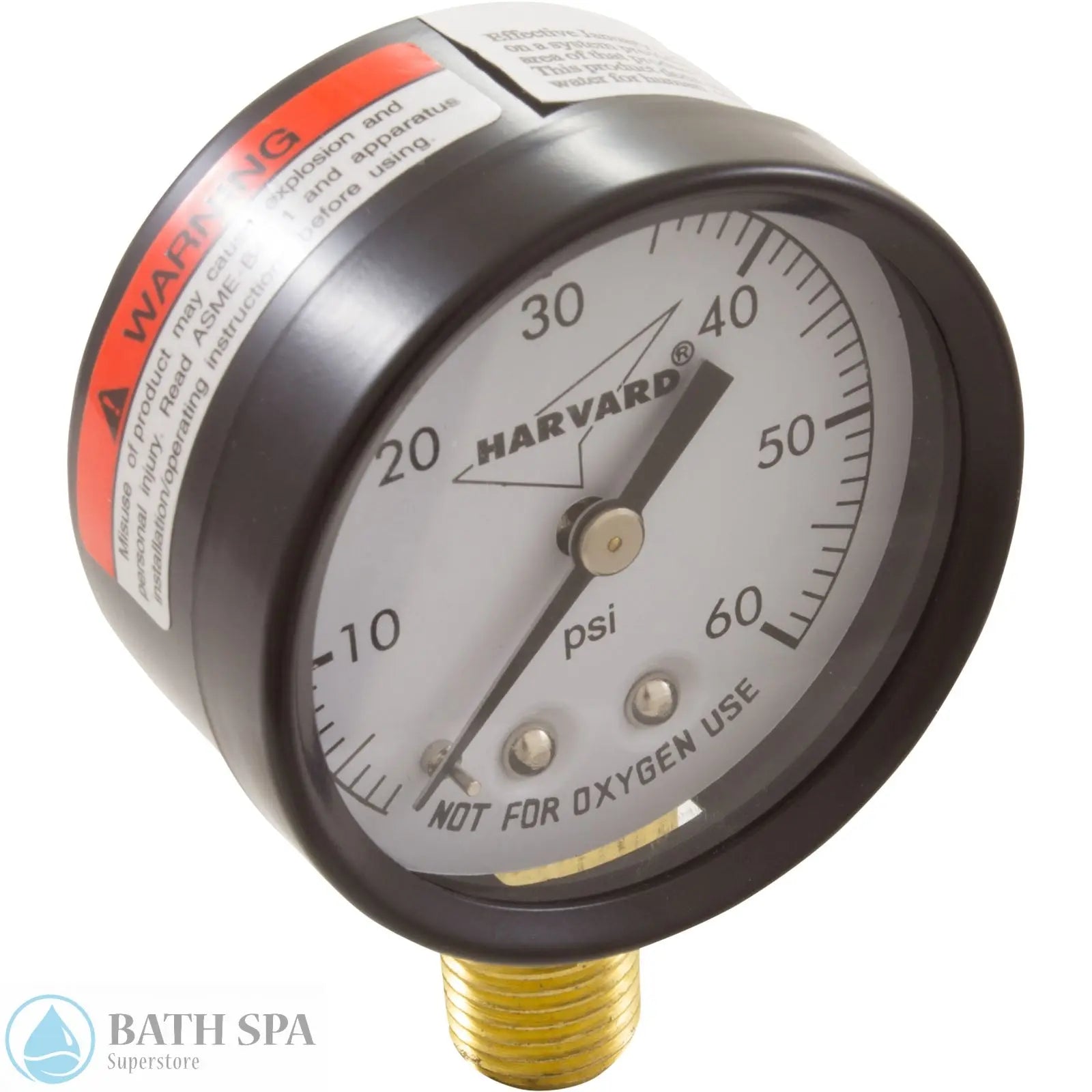 Waterway Bottom Mount Pressure Gauge [1/4"MPT] [0-60 PSI] (830-3000) Spa Parts: Nuts Bolts & Screws 17-555-1010_XL