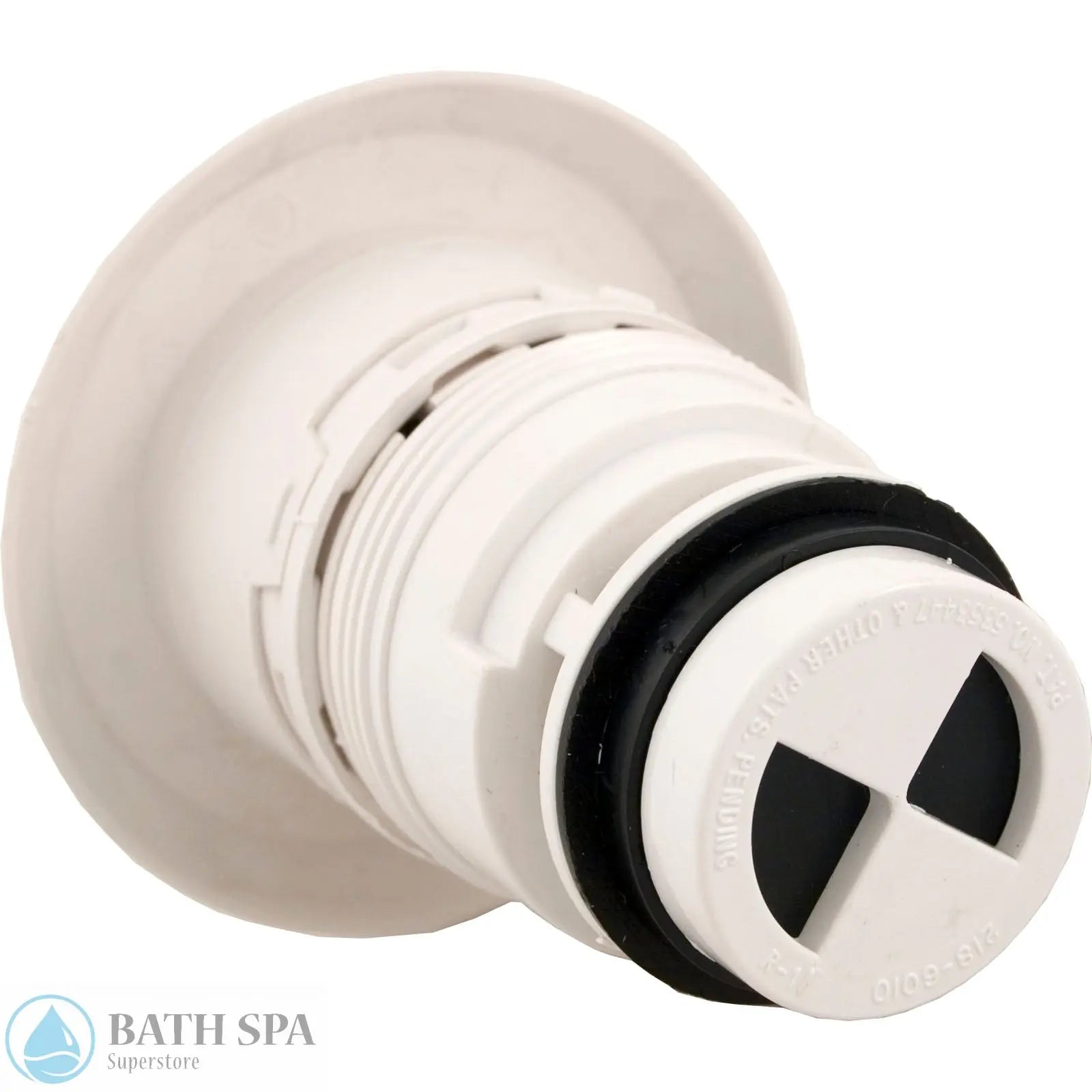 Waterway Poly Jet Internal [3-3/8" FD] [Dir] [Deluxe Scallop] [White] (210-6080) Spa Parts: Spa Jets (Waterway Poly Jets) 210-6080_back