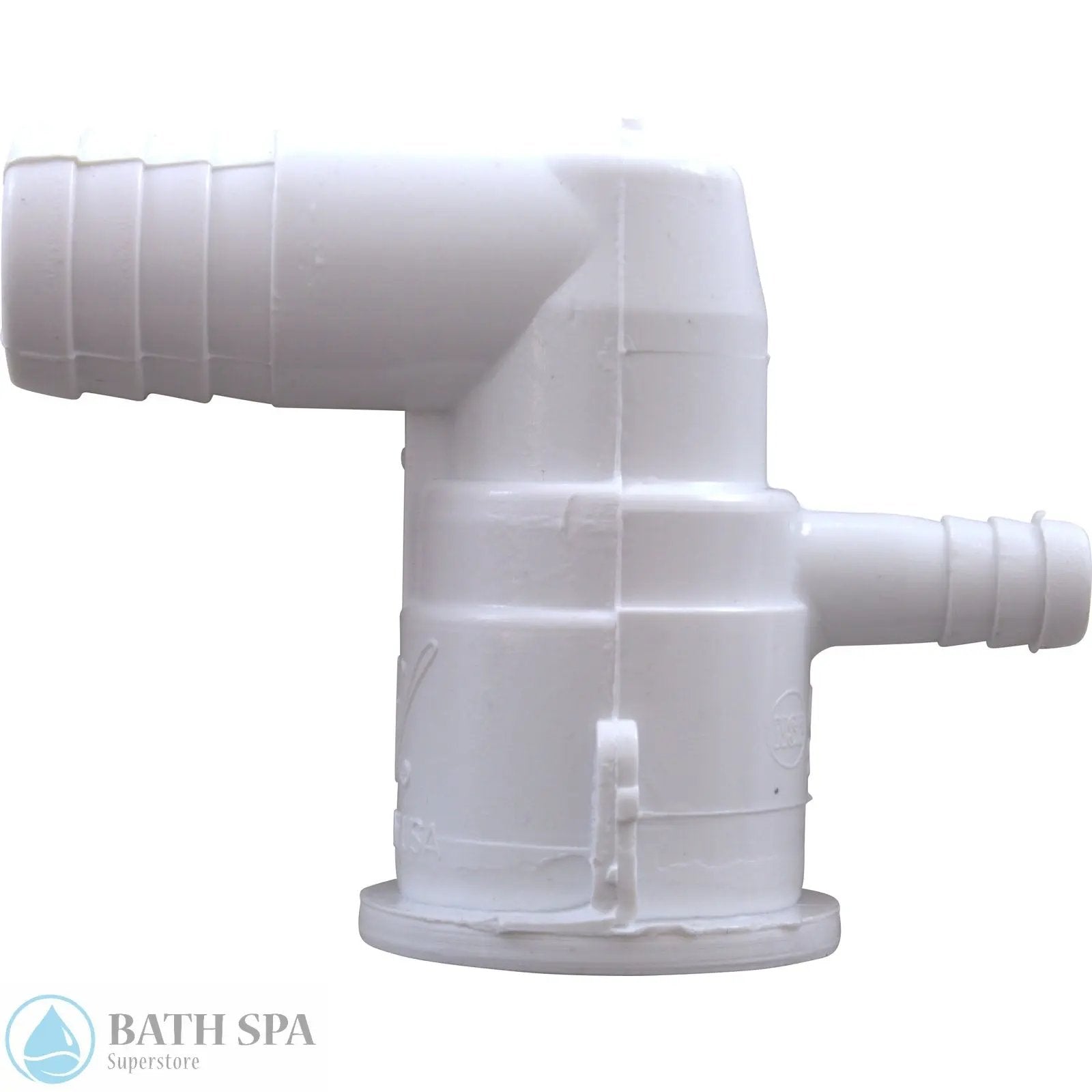 Waterway, Ozone Body [3/8" RB Air x 3/4" RB] Water Ell Body (212-0090) Spa Parts: Spa Jets (Waterway Ozone/Cluster Jets) 212-0090-SIDE