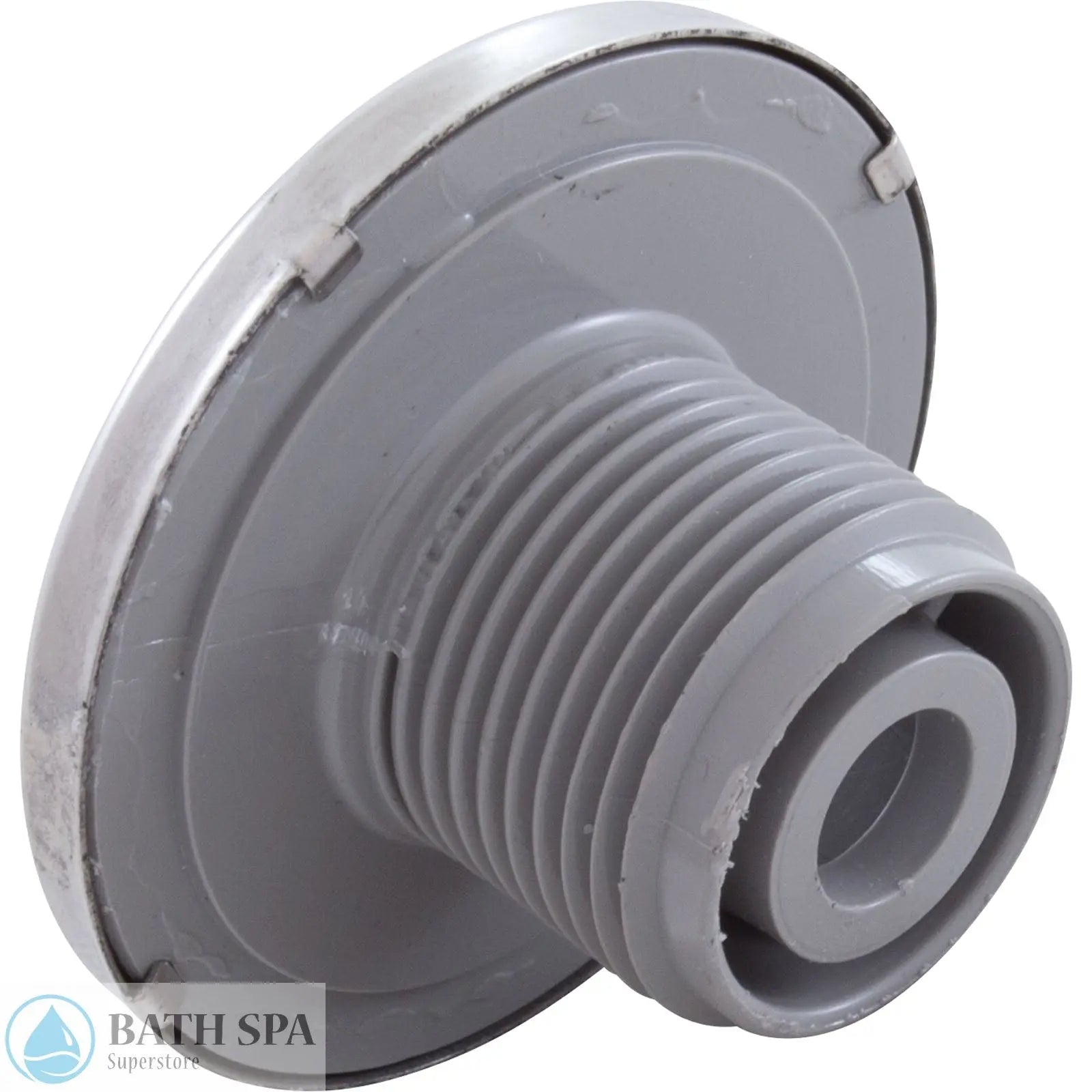 Waterway Ozone Cluster Jet Internal [2" FD] [Fixed] [Large Face] [Smooth] [Gray/SS] (212-9897S) Spa Parts: Spa Jets (Waterway Ozone/Cluster Jets) 212-9897S_back