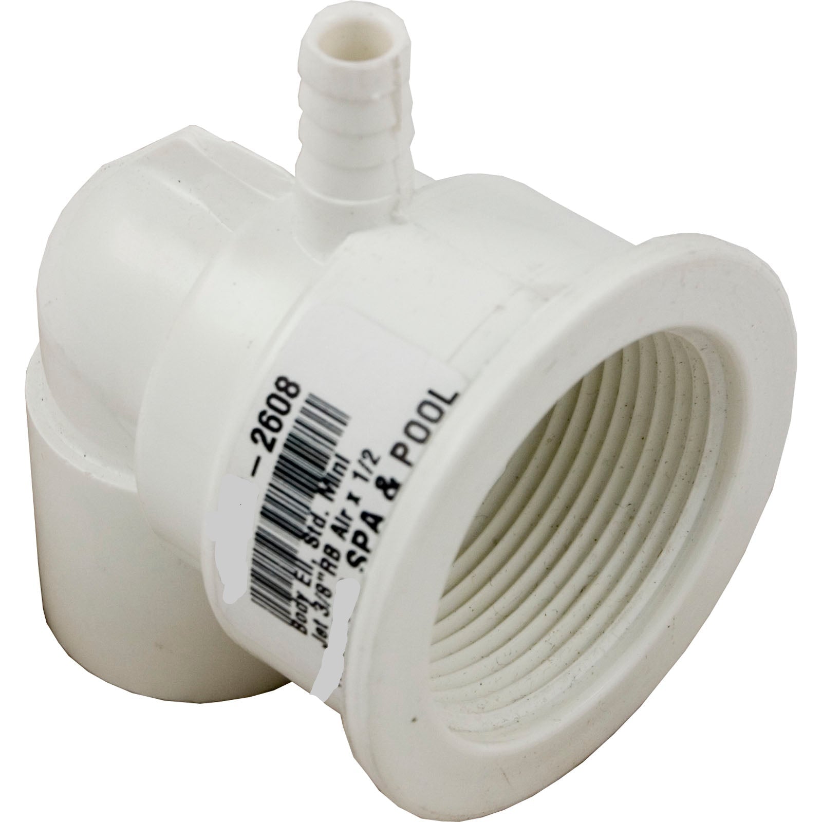 Waterway Standard Mini Jet Body [3/8" RB Air x 1/2" Slip Water] (222-0080) Bath Parts: Bath Jet Trim (Waterway) 222-0080_-_obsolete