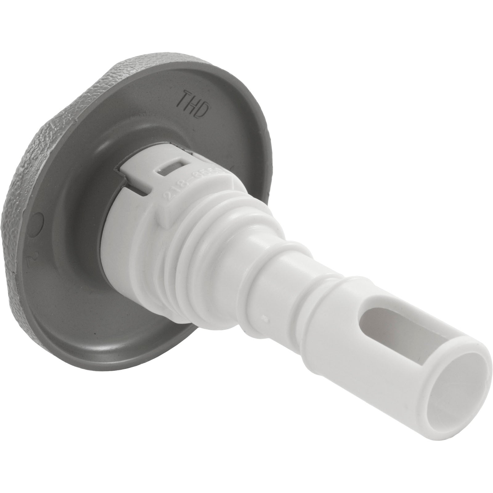 Waterway Cluster Storm Jet Internal [2" FD] [Twin Roto] [5 Pt. Scallop] [Threaded] [Grey] (229-1597) Spa Parts: Spa Jets (Waterway Adjustable Cluster Storm Jets) 229-1597-REVERSE