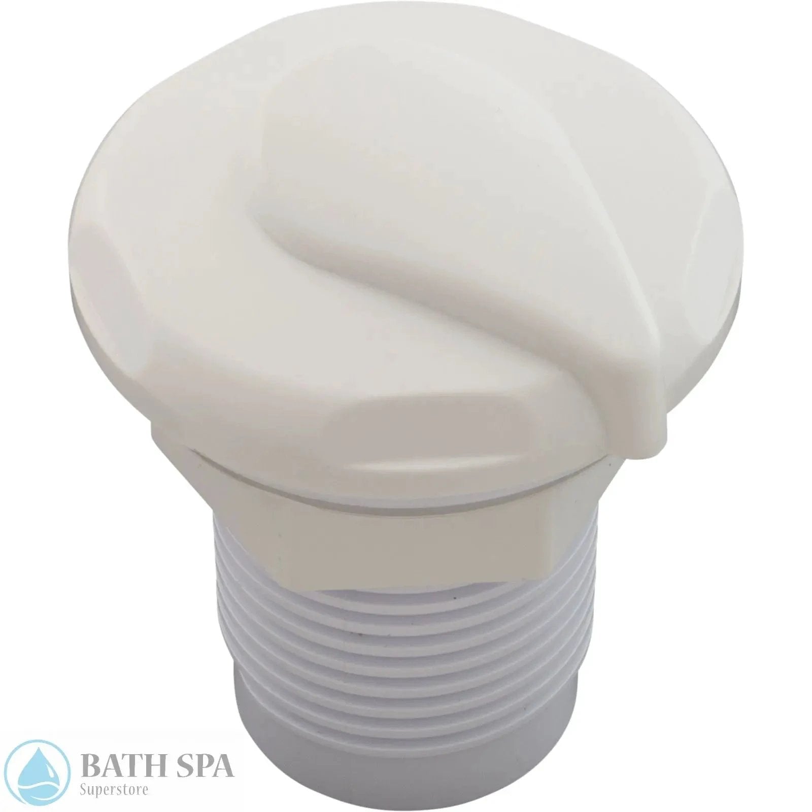 CMP 1" Air Control [1-3/4" HS, 2-5/8" FD] [Crescent] [White] (25098-000-000) Spa Parts: Spa Air Controls 25098-000-000