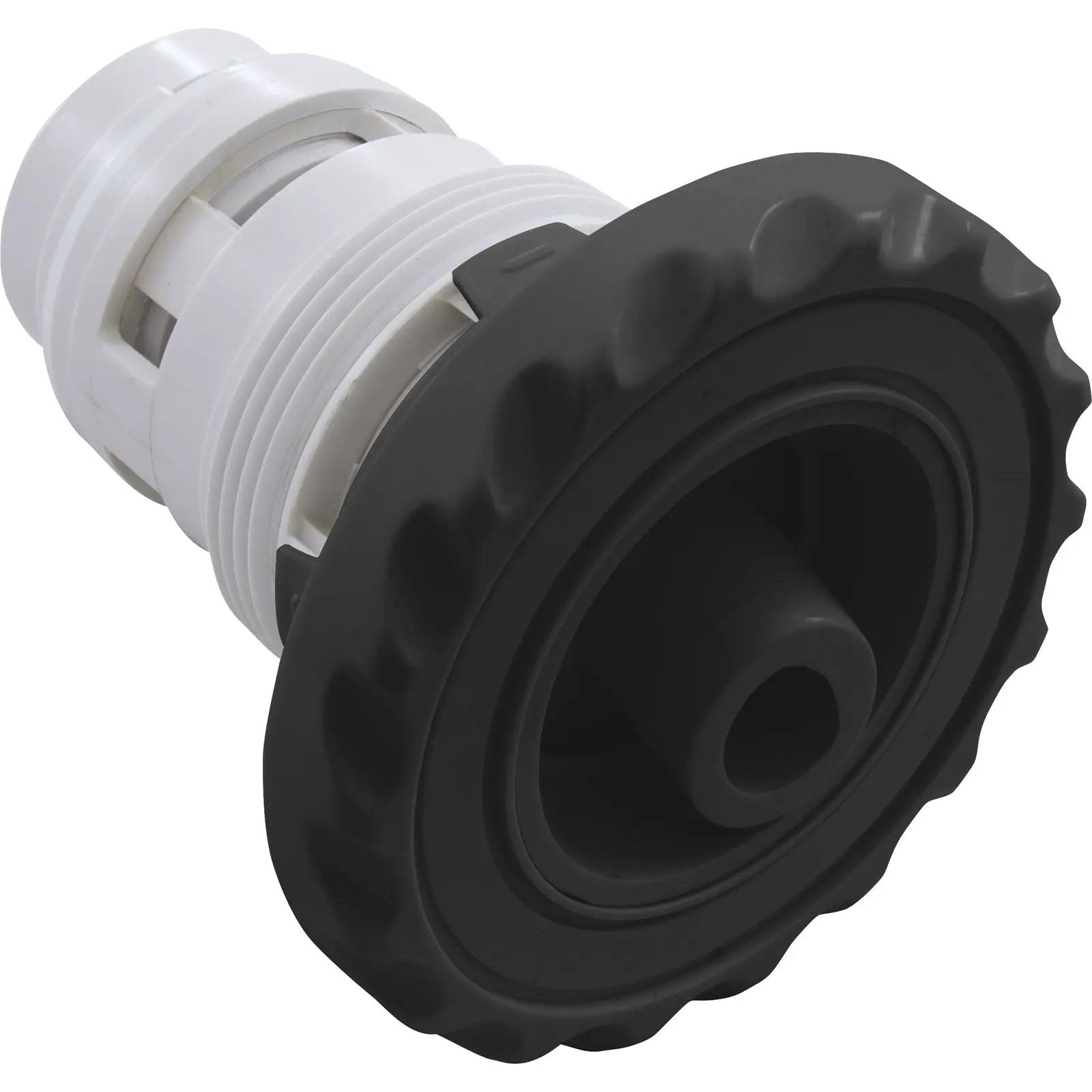 Waterway Poly Jet Series Jet Internal [3-3/8" FD] [Roto] [Deluxe Scallop] [Black] (210-6091) Spa Parts: Spa Jets (Waterway Poly Jets) 25591-224-000