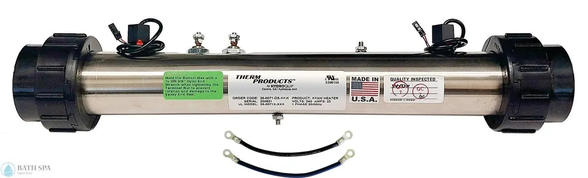 Balboa Flo-Thru Spa Heater M7 4.0 kW [2" x 15"] [240v] W/Stud (58212) Spa Parts: Spa Heaters (Balboa Spa Heaters) 26-0071-DS-5S-K