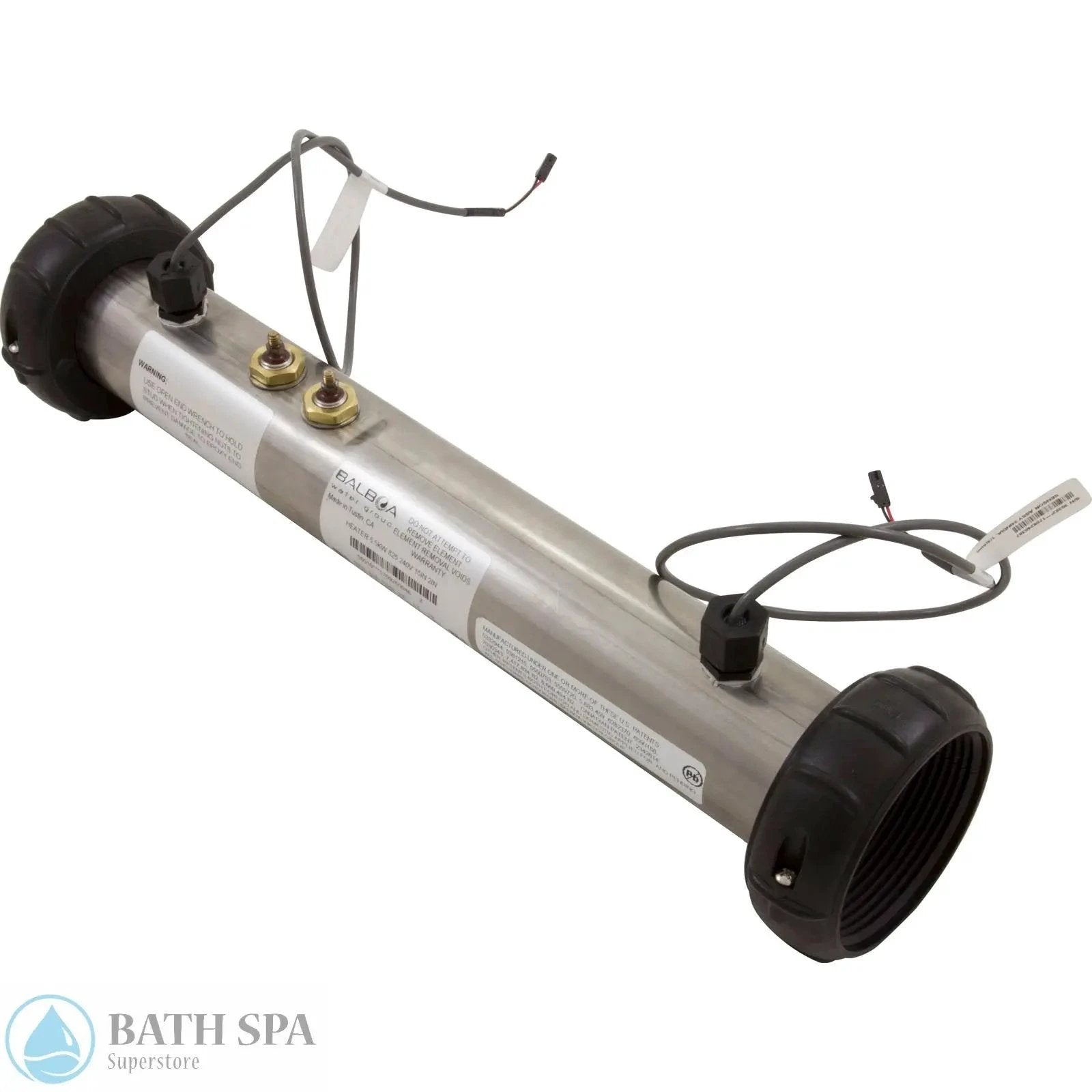 Balboa M7 Flo-Thru Spa Heater 5.5kW [Titanium] [230v] [2" x 15"](55689) Spa Parts: Spa Heaters (Balboa Spa Heaters) 26-0071-DS-7S-K
