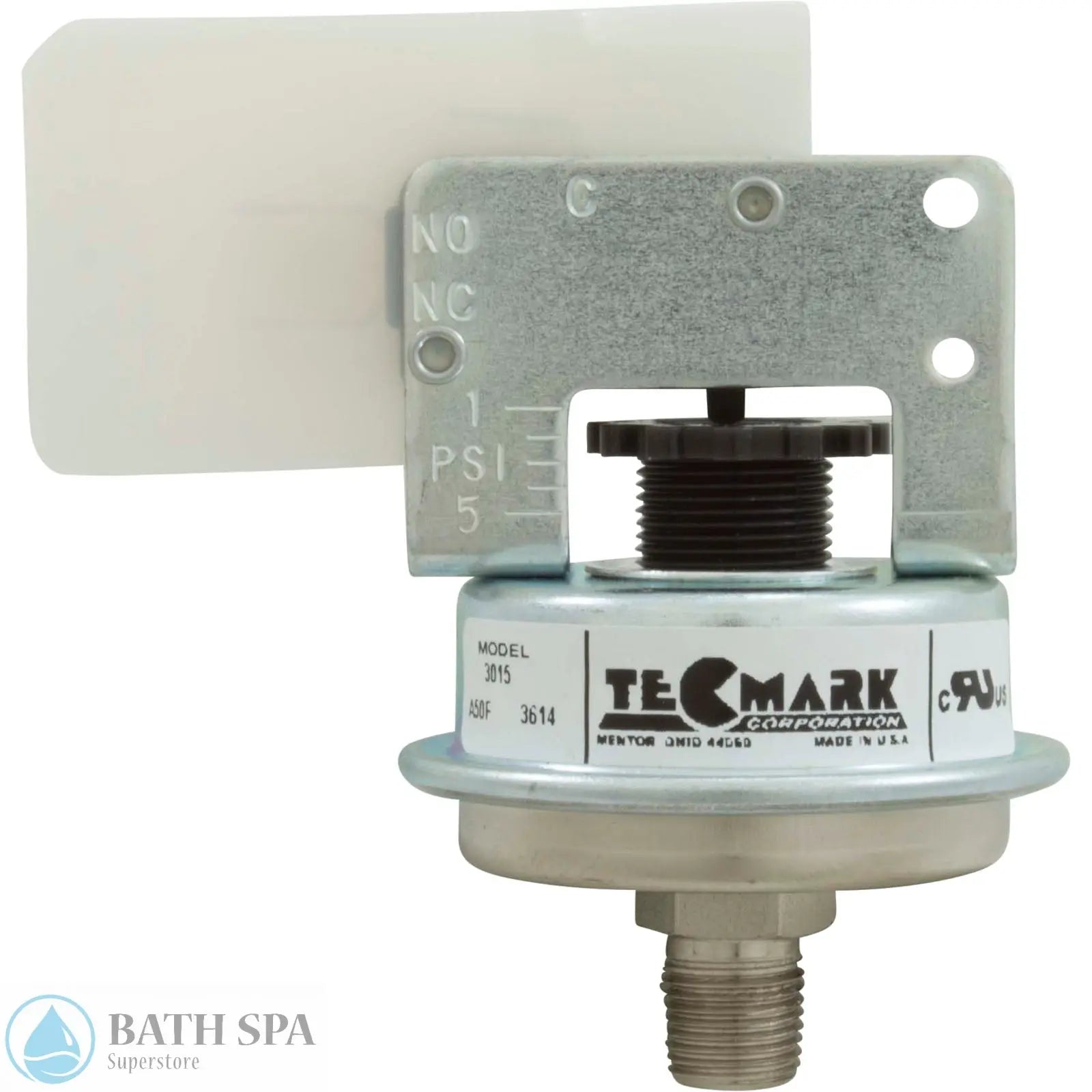 Tecmark 3015 Pressure Switch [25A] [SPDT] [1/8" Threaded] (3015) Spa Parts: Spa Pressure Switches 3015-FRONT