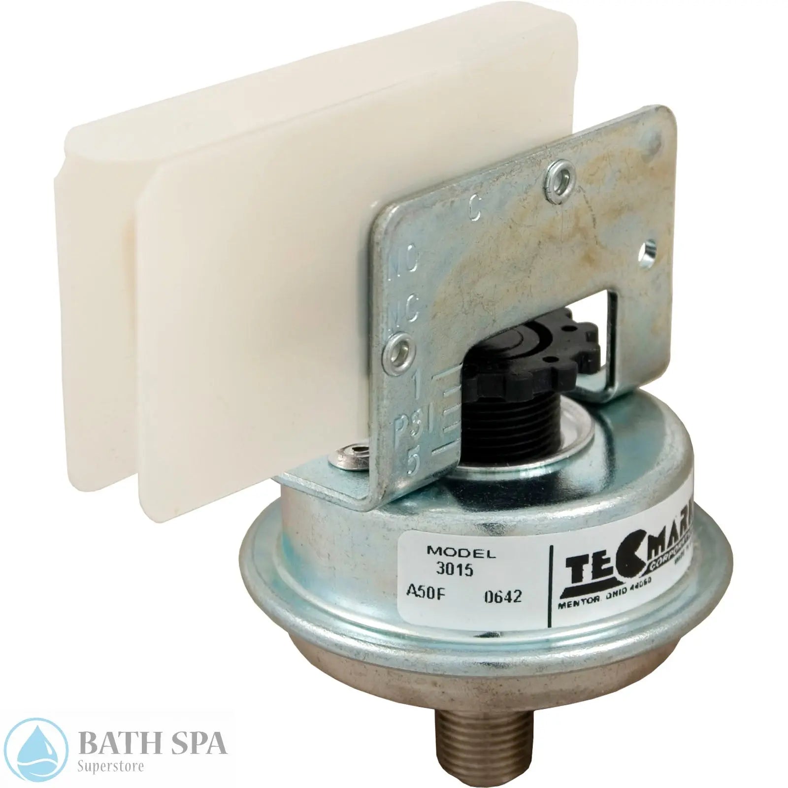 Tecmark 3015 Pressure Switch [25A] [SPDT] [1/8" Threaded] (3015) Spa Parts: Spa Pressure Switches 3015_SIDE