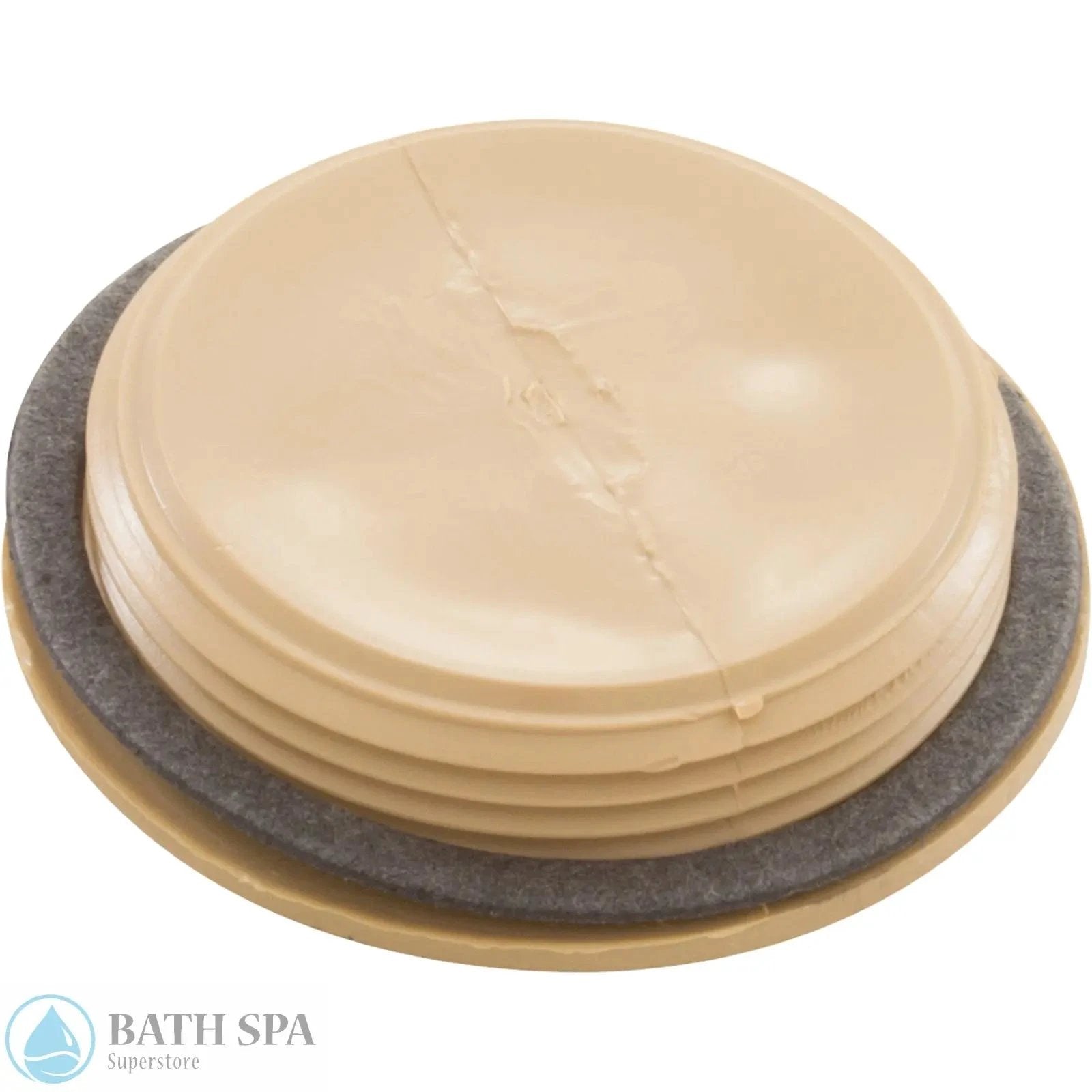 Waterway Volleyball Pole Holder - Flush Plug [1 1/2" MPT with Gasket] [Beige] (400-4149-BEI) Pool Parts: Pool Volleyball Parts 400-4149-BEI_2-ASSEMBLED-REVERSE__XL