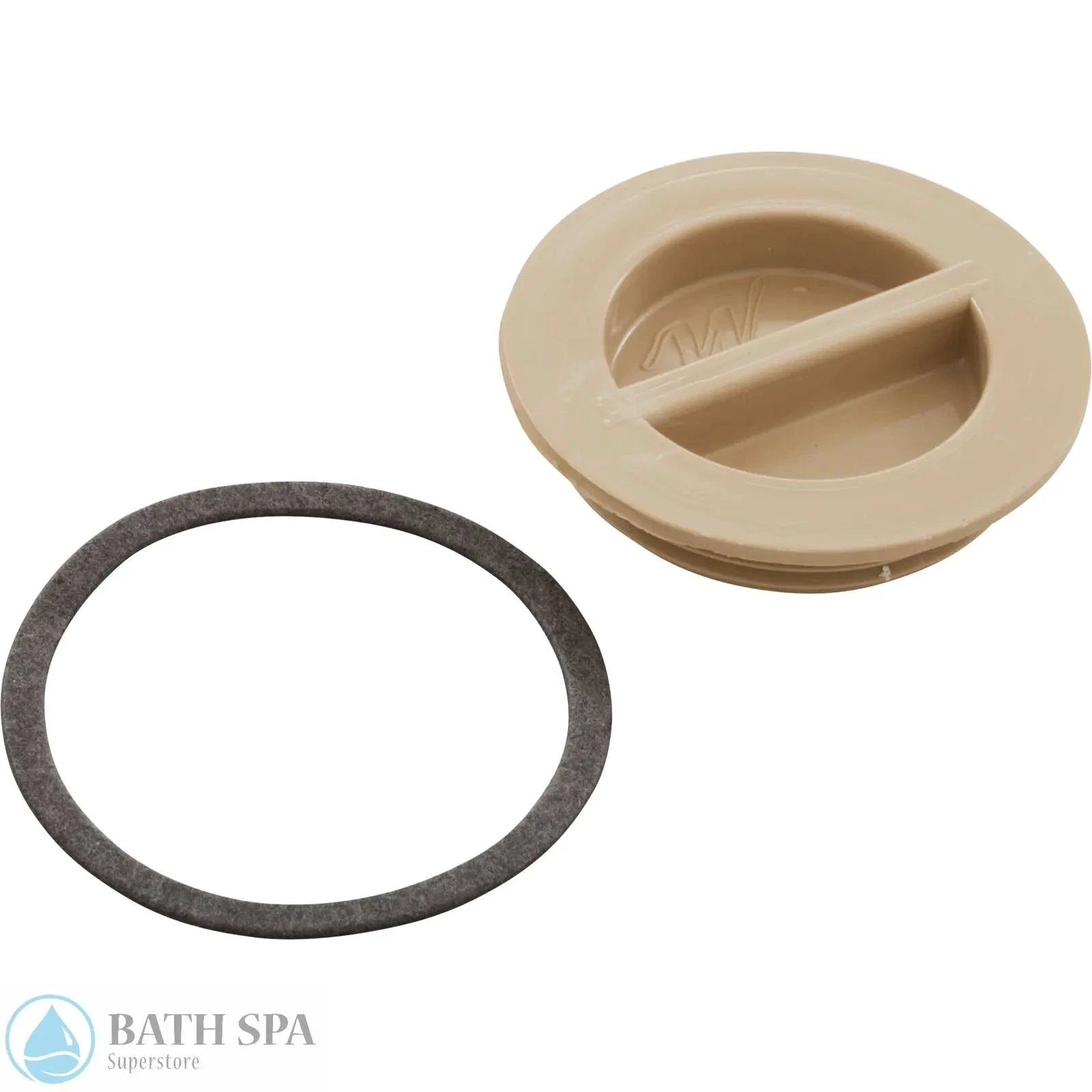 Waterway Volleyball Pole Holder - Flush Plug [1 1/2" MPT with Gasket] [Beige] (400-4149-BEI) Pool Parts: Pool Volleyball Parts 400-4149-BEI_XL