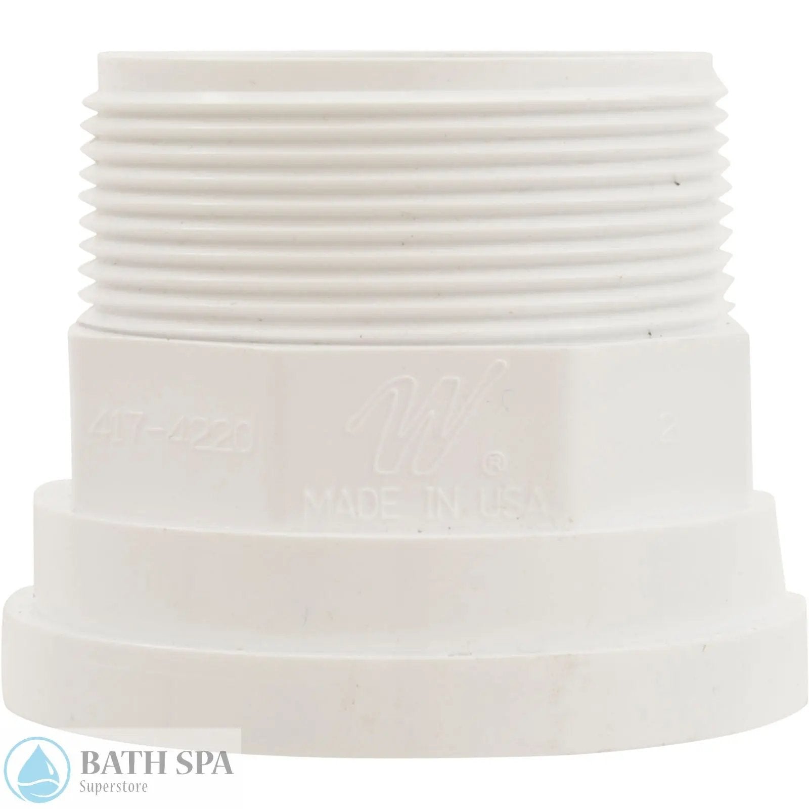 Waterway Union Tailpiece [2" Flange x 2" MPT] (417-4220) PVC Plastic Fittings & Valves: Unions 417-4220_2-SIDE__XL