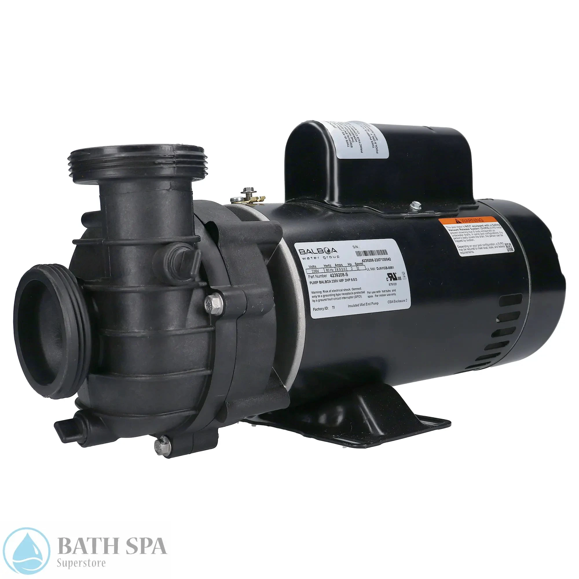 Balboa 2.0 HP Dura-Jet Spa Pump [230v] [48FR] [2-Spd] (1025009) 4239208-S Spa Pumps & Parts: Spa Pumps (Balboa Dura Jet Spa Pumps) 4239208-S