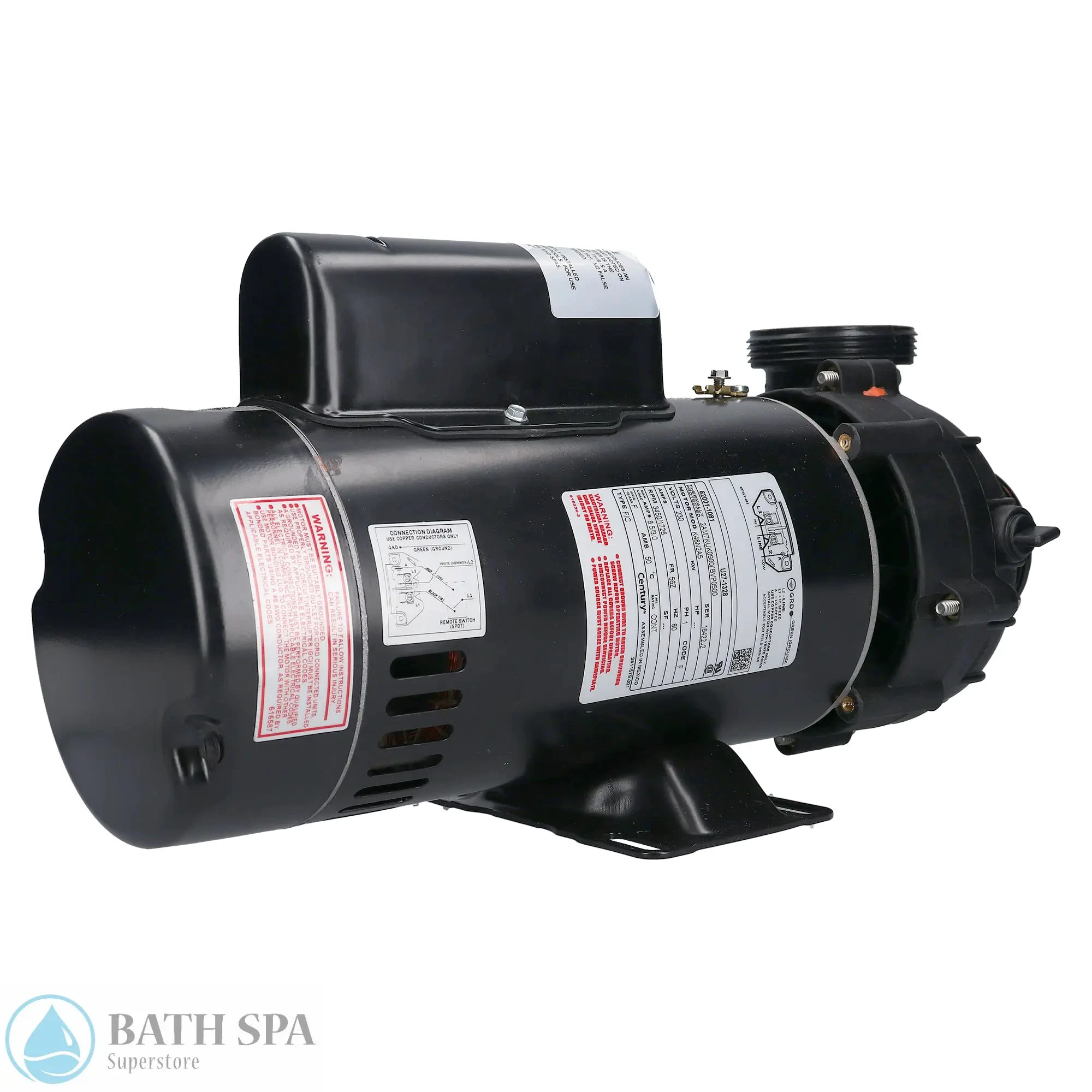 Balboa 2.0 HP Dura-Jet Spa Pump [230v] [48FR] [2-Spd] (1025009) 4239208-S Spa Pumps & Parts: Spa Pumps (Balboa Dura Jet Spa Pumps) 4239208-S_side