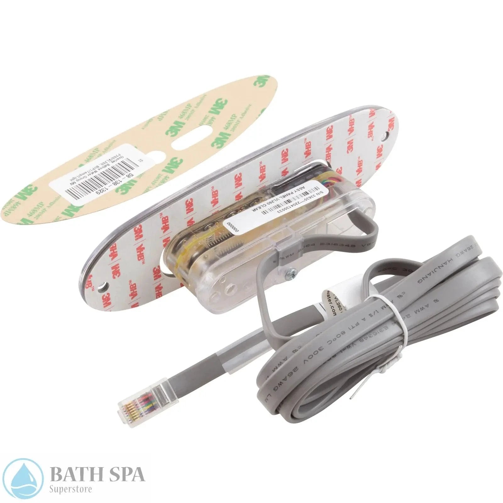 Balboa MVP260/VL260, 4-Button, Blower/Jets/Temp/Light (53566) Spa Parts: Spa Topside Panels (Balboa Topside Panels) 53566-REVERSE