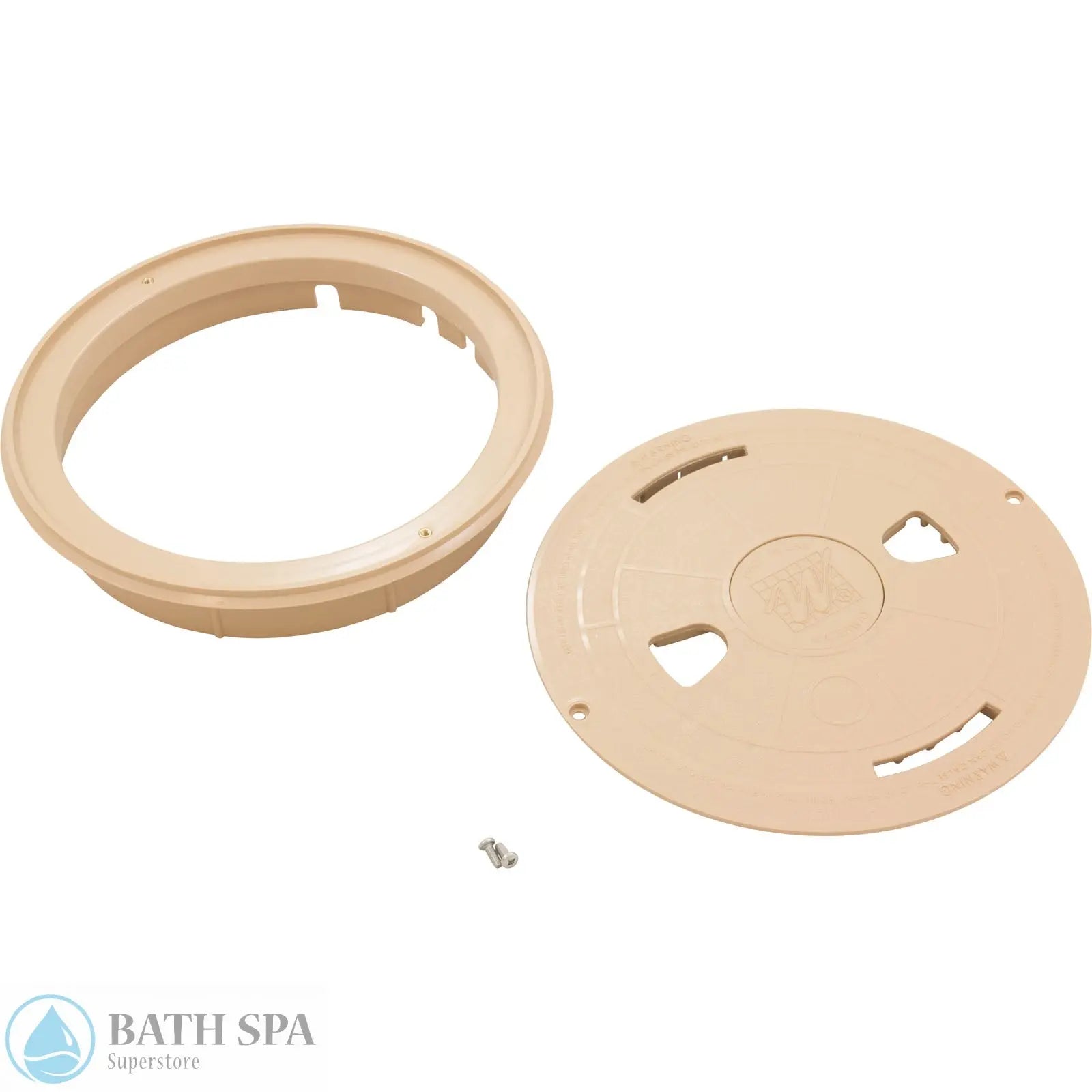 Waterway 9" Renegade Gunite Skimmer Lid & Mounting Ring [Beige] (540-6469WW-B) Pool Parts: Pool Skimmers & Parts 540-6469WW-B