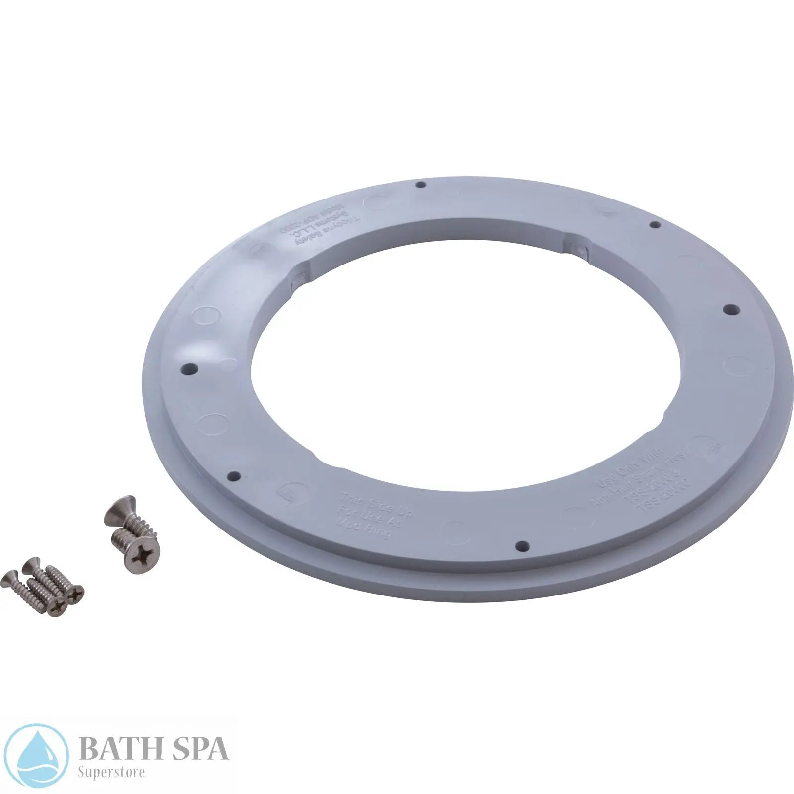 Triodyne 8" Round Main Drain Frame [Anti-Hair Snare] [W/Adapter] [Grey] (ADP-2810) Pool Parts: Pool Main Drain 55-235-1020_XL_3c116cf9-9a02-4b7c-a899-dffe47d9b877