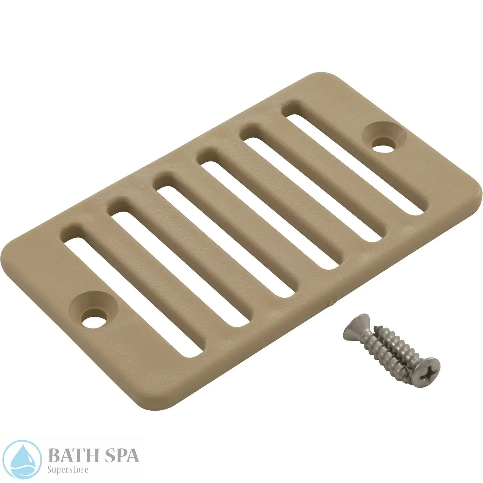 Waterway 2" x 4" Deck/Gutter Grate (With Screws) [Beige] (640-2809-BEI) Pool Parts: Deck & Gutter Drains 55-270-3831_XL