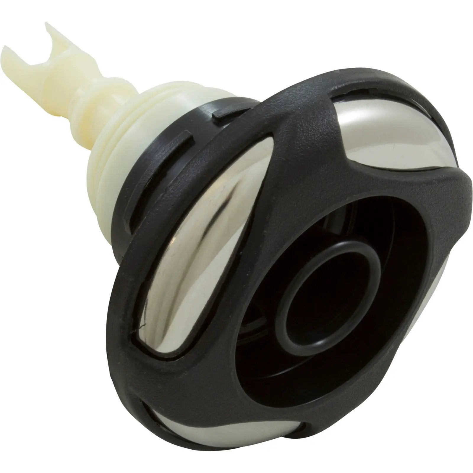 Waterway Poly Storm Jet Internal [3-5/8" FD] [Swirl] [Roto] [Threaded] [Black/SS] (229-4031S) Spa Parts: Spa Jets (Waterway Poly Storm Jets) 55-270-4286_XL