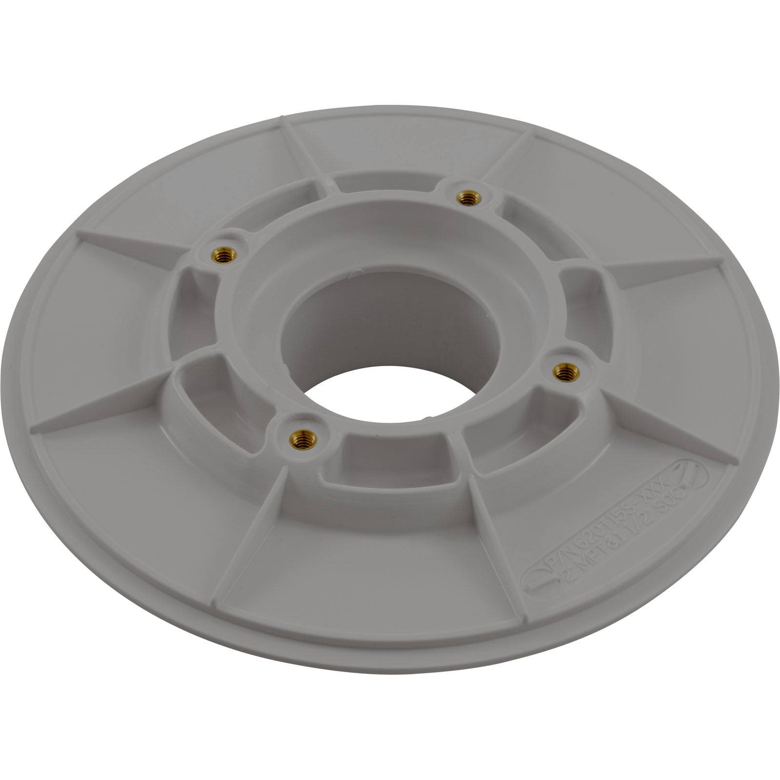 AquaStar Wall Fitting [6" Diameter] [2-3/8" HS, 2" MPT-1-1/2" Slip] [Light Grey] (620T15S103)