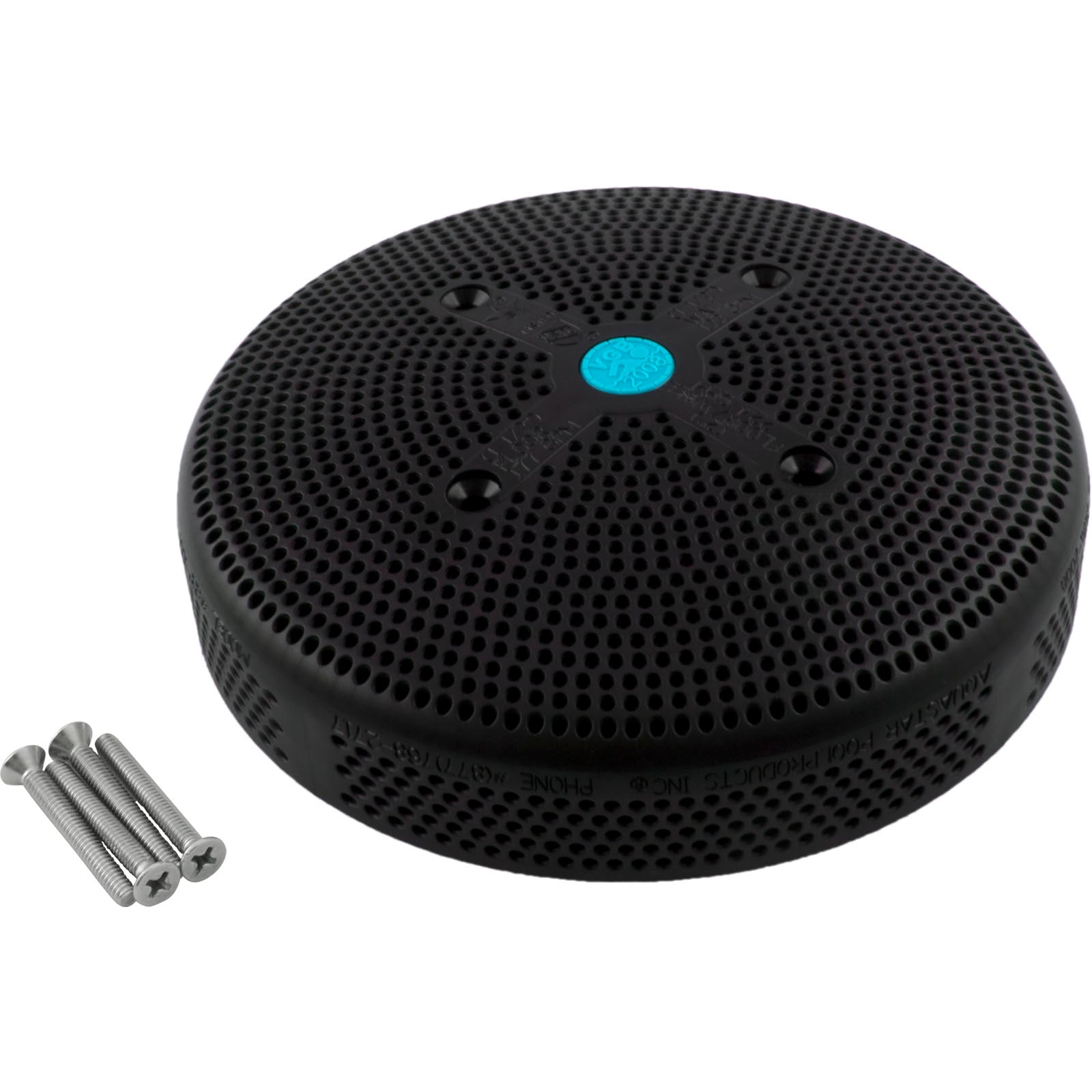 AquaStar 6" Suction Cover [Hydro Air Replacement] [244 GPM] [W/Screws] [Black] (6HPHA102)