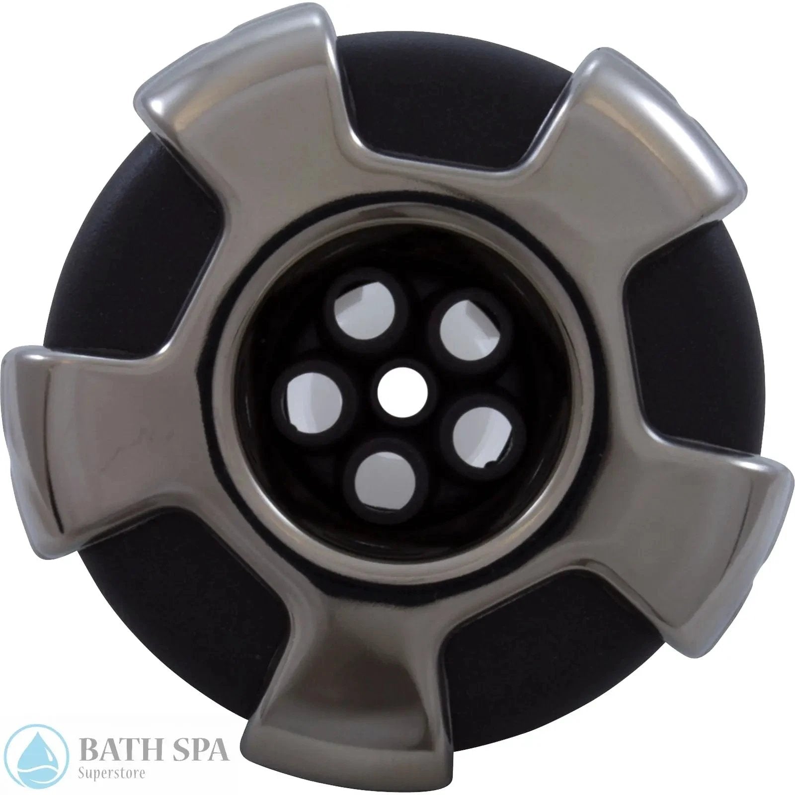 CMP Typhoon 200 Jet Internal [2-1/4" FD] [Massage] [Crown][Dark Gray/SS] (23426-042-700) Spa Parts: Spa Jets (CMP Typhoon 200 Jets) 55-605-4004_2-FACE__XL