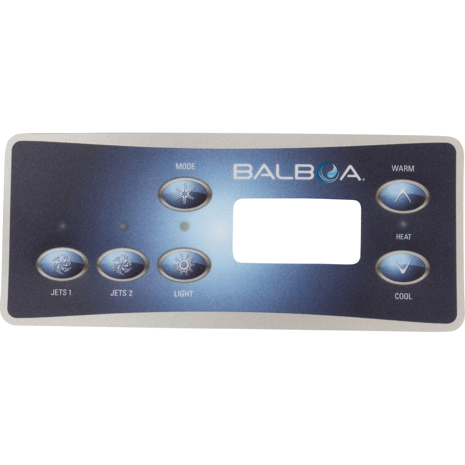 Balboa 6-Button Serial Standard Topside Panel Overlay [2 Pump] (10402)