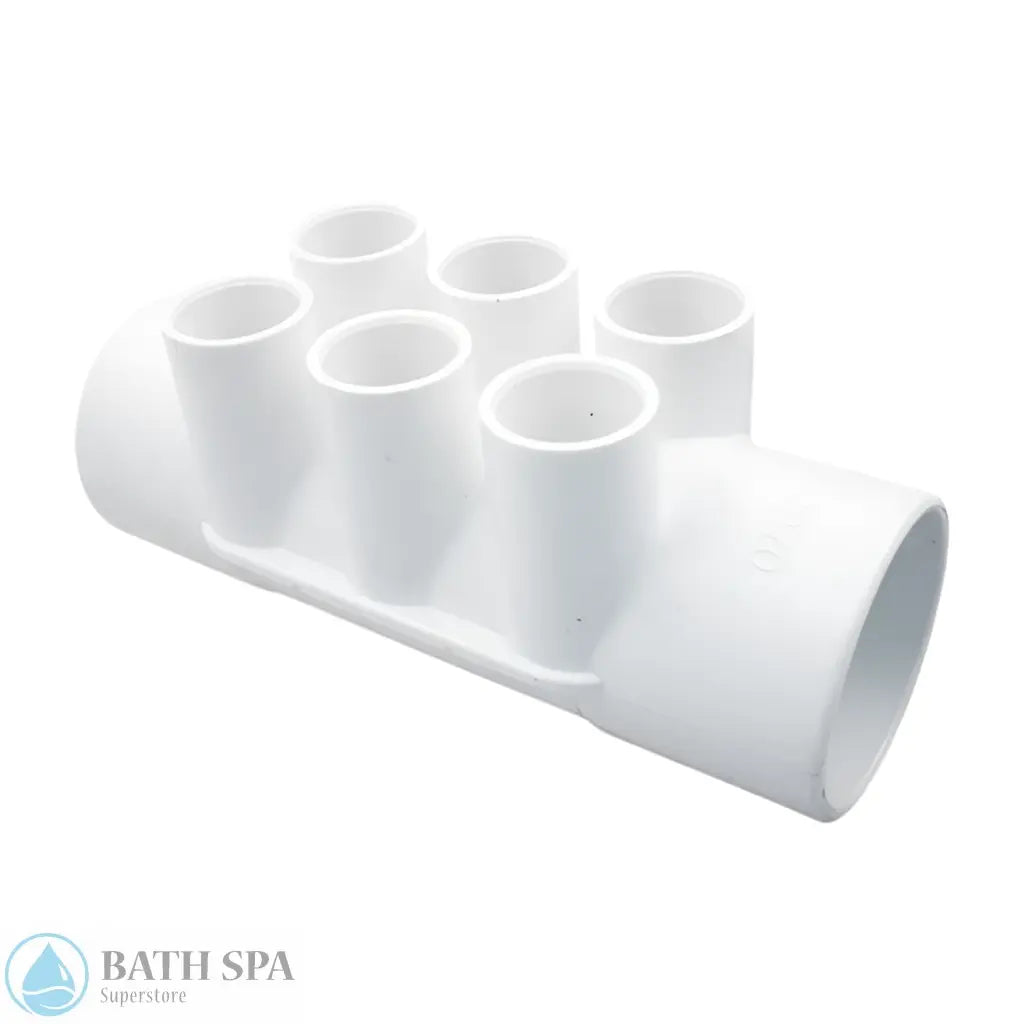Waterway 6-Port Manifold [2" S x 2" Slip x (6)3/4" Slip Ports - Non-Intersect] (672-4970) PVC Plastic Fittings & Valves: Manifolds 5B08DE6C-B1B3-45E9-94DA-0B8B11A00D4B