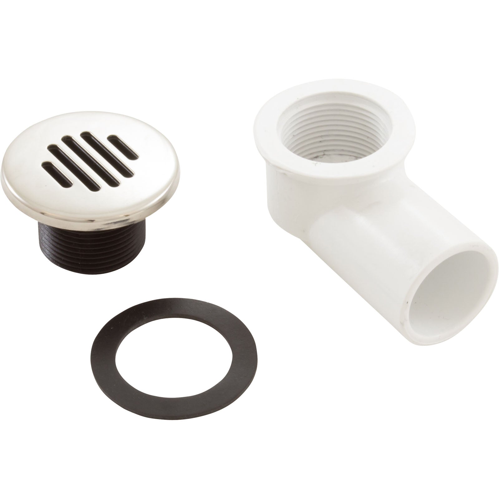 Waterway Low Profile Drain [Black] [3/4" Socket x 1" Spigot] (640-0401S)